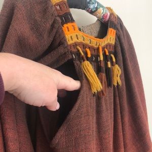 70s Angel Wing Ombre Caftan Hippy Tassel